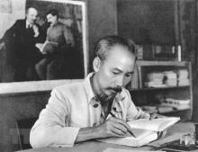 President Ho Chi Minh at his working room in the Viet Bac revolutionary base in 1951 (File photo: VNA)