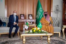 Prince Abdulaziz bin Saud Receives Interior Ministers of Bahrain, Yemen, Egypt, Palestine and Algeria, and UNCCT Director
