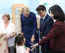 Queen Mathilde of Belgium visits Vietnam National Children's Hospital
