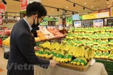 Vietnamese banana sold at a Lotte supermarket in the RoK (Photo: VNA)