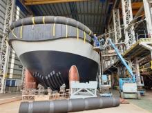 A shipbuilding factory at a member company of the Vietnam Shipbuilding Industry Corporation (SBIC). (Photo: VNA)