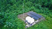 A solar power plant in remote area of Indonesia. (ANTARA/HO-PLN)