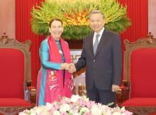 Top leader of Vietnam welcomes President of Australian Senate