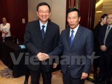 Vietnam’s Minister of Culture, Sports and Tourism Nguyen Ngoc Thien (R) and China’s Minister of Culture Luo Shugang (Photo VNA)