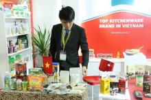 A booth of Vietnam at an expo in Indonesia (Illustrative photo: VNA)