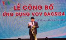 VO​V General Director Nguyen The Ky addresses the ceremony to launch VOV-Doctor24 and VOV-Bacsi24 apps (Source: vov.vn)