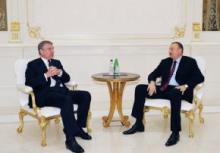 AZERBAIJAN PRESIDENT ILHAM ALIYEV RECEIVES PRINCE ANDREW, DUKE OF YORK