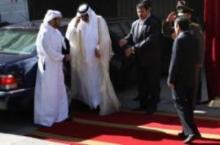 Emir of Qatar seen off by President Ahmadinejad