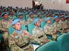 Members of the missions of Engineering Unit Rotation 3 and Level-2 Field Hospital Rotation 6 at the conference (Photo: VNA)