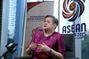 KUALA LUMPUR, July 9 -- Philippines Secretary of Foreign Affairs Ma. Theresa P. Lazaro speaks to reporters on the sidelines of the 58th ASEAN Foreign Ministers’ Meeting and Related Meetings at the Kuala Lumpur Convention Centre today.  --fotoBERNAMA (2025) COPYRIGHT RESERVED