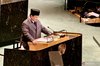 President Prabowo Subianto deliver his statement at the United Nations Headquarters in New York, United States, on Monday (September 22, 2025). ANTARA